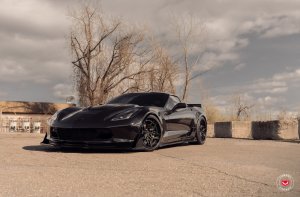 Chevrolet Corvette C7 Custom Wheels - EVO-4R by Vossen - Satin Black