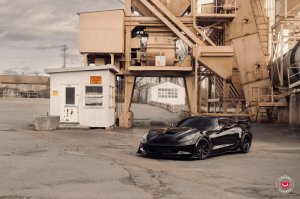 Chevrolet Corvette C7 Custom Wheels - EVO-4R by Vossen - Satin Black