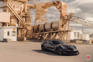 Chevrolet Corvette C7 Custom Wheels - EVO-4R by Vossen - Satin Black