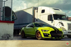 Ford Mustang Custom Wheels - S21-01 by Vossen - Satin Gold