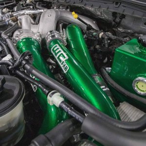 Ford F250 Upper Coolant Pipe - Wehrli - Gloss Black - `17-`24 Ford F250 Upper Coolant Pipe - Wehrli - Gloss Black - `17-`24