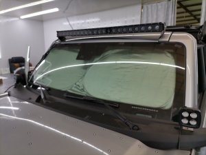 Ford Bronco Windshield Sunshade/ Reflector - BlackOut Sunshades - Foldable Double Circle Design 