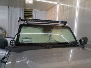 Ford Bronco Windshield Sunshade/ Reflector - BlackOut Sunshades - Foldable Double Circle Design 