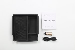 Ford Bronco Armrest Storage Box Organizer with Wireless Charging Pad
