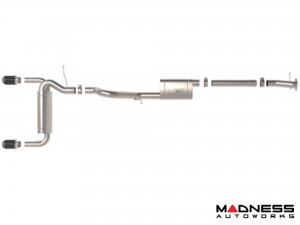 Ford Bronco Performance Exhaust System - Cat Back - Dual Exit - AFE - 3" - Carbon Fiber Tips