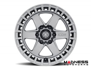 Ford Bronco Custom Wheels (1) - Raider - Titanium - 17 X 8.5 / 6 x 5.5 / 0 / 4.75" - Icon 