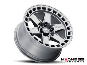 Ford Bronco Custom Wheels (1) - Raider - Titanium - 17 X 8.5 / 6 x 5.5 / 0 / 4.75" - Icon 