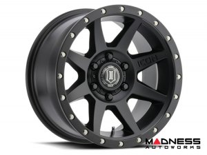 Ford Bronco Custom Wheels (1) - Rebound - Satin Black - 17" X 8.5 / 6 X 5.5 / 25mm / 5.75" BS - Icon 