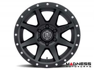 Ford Bronco Custom Wheels (1) - Rebound - Satin Black - 17" X 8.5 / 6 X 5.5 / 25mm / 5.75" BS - Icon 