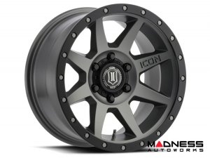 Ford Bronco Custom Wheels (1) - Rebound - Titanium - 17" X 8.5 / 6 X 5.5 / 25mm / 5.75" BS - Icon 