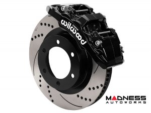 Ford Ranger Brake Conversion Kit - Wilwood AERO6-DM Front Brake Kit (Black Calipers / Drilled Rotors)