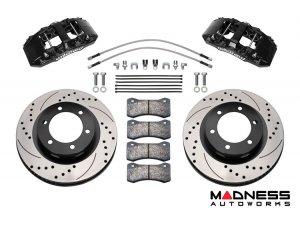 Ford Ranger Brake Conversion Kit - Wilwood AERO6-DM Front Brake Kit (Black Calipers / Drilled Rotors)