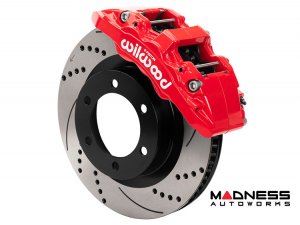 Ford Ranger Brake Conversion Kit - Wilwood AERO6-DM Front Brake Kit (Red Calipers / Drilled Rotors)