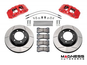 Ford Ranger Brake Conversion Kit - Wilwood AERO6-DM Front Brake Kit (Red Calipers / Plain Face Rotors)