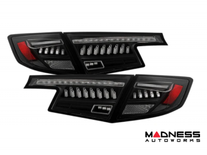 Honda Civic LED Tail Lights - SPYDER - Black - `22-`24