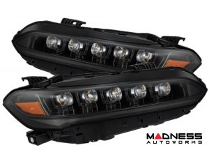 Honda Civic Headlights - AlphaRex - NOVA LED - Alpha Black - `22-`25