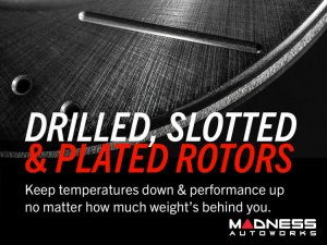 Jaguar XK / XKR Brake Rotors (2) - Rear - PowerStop - Evolution - Drilled + Slotted 