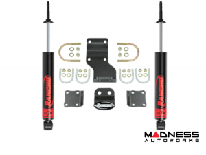 Jeep Gladiator Steering Damper Kit - Front - Rancho - Black - `18-`25 Jeep Gladiator Steering Damper Kit - Front - Rancho - Black - `18-`25