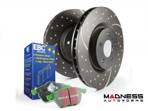 Jeep Renegade Brake Pads + Rotors - Front - S3 GD Sport Rotors - Greenstuff Pads