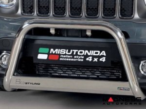 Jeep Renegade Front Bumper Guard - Misutonida - Medium - Sport/ Latitude/ Limited - 2019+ Models - Chrome Jeep Renegade Front Bumper Guard - Misutonida - Medium - Sport/ Latitude/ Limited - 2019+ Models - Chrome