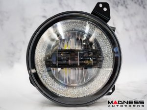 Jeep Wrangler JL Headlights - LED w/ Halos - Black Housing - 9" Jeep Wrangler JL Headlights - LED w/ Halos - Black Housing - 9"