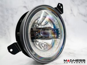 Jeep Wrangler JL Headlights - LED w/ Halos - Black Housing - 9" Jeep Wrangler JL Headlights - LED w/ Halos - Black Housing - 9"