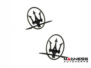 Maserati Custom Emblems - Trident - set of 2 - Satin Black Maserati Custom Emblems - Trident - set of 2 - Satin Black