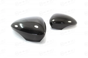 Porsche 971 Panamera Mirror Caps - Carbon Fiber - Red Candy