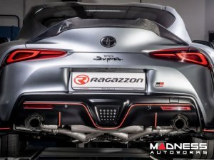 Toyota Supra Performance Axle Back Exhaust - Ragazzon - Top Line - Electric Valves - Round Polished Tips