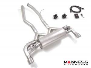 Toyota Supra Performance Axle Back Exhaust - Ragazzon - Top Line - Electric Valves - Round Polished Tips