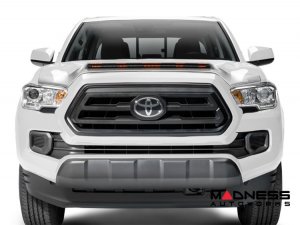 Toyota Tacoma Hood Shield - AVS Aeroskin Pro - Low Profile w/ Lights - Super White