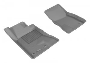 Ford Mustang Floor Mats - Front - 3D MAXpider - Kagu - Gray - `15-`20