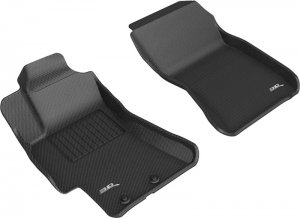 Subaru WRX Floor Mats - Front - 3D MAXpider - KAGU Series - Black - `08-`11