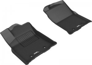 Toyota Tacoma Access Cab Floor Mats - Front - 3D MAXpider - KAGU Series - Black - `18-`20