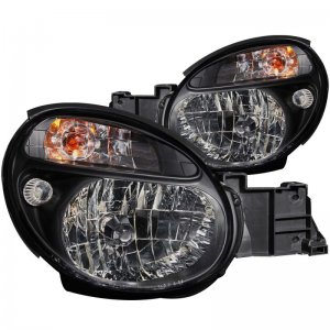 Subaru Impreza Headlights - ANZO - Crystal, Clear Lens, Black Housing - Black - `02-`03