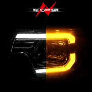 Toyota Tacoma Projector Headlights - ANZO - Light Bar Switchback - Chrome - `12-`15