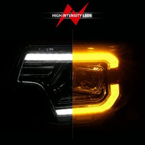 Toyota Tacoma Projector Headlights - ANZO - Light Bar Switchback - Chrome - `12-`15