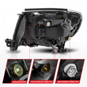 Toyota Tacoma Projector Headlights - ANZO - Light Bar Switchback - Black - `05-`11