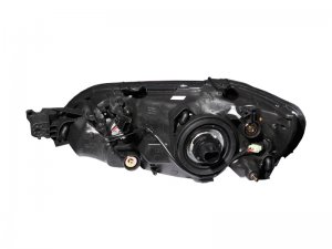 Mitsubishi Lancer Headlights - ANZO - Crystal, Clear Lens, Black Housing - Black - `02-`03