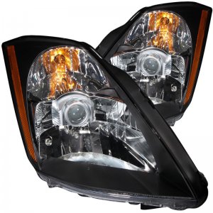 Nissan 350Z Headlights - ANZO - Crystal - Black - `03-`05