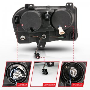 Chrysler 300 Projector Headlights - ANZO - Halo - Chrome - `05-`10