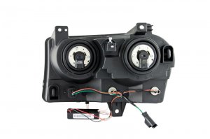 Chrysler 300 Crystal Headlights - ANZO - Halo, Clear Lens, CCFL - Black - `05-`10