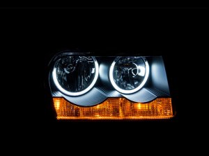 Chrysler 300 Crystal Headlights - ANZO - Halo, Clear Lens, CCFL - Black - `05-`10