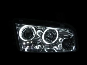 Dodge Charger Projector Headlights - ANZO - Halo CCFL - Chrome - `06-`10