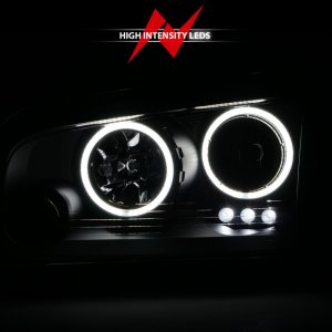 Dodge Charger Projector Headlights - ANZO - Halo Chrome (CCFL) - `06-`10