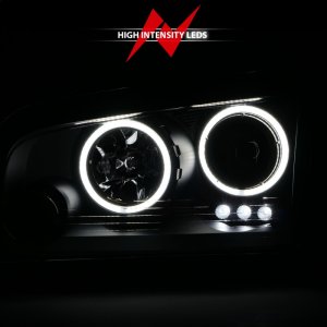 Dodge Charger Projector Headlights - ANZO - Halo Chrome (CCFL) - `06-`10