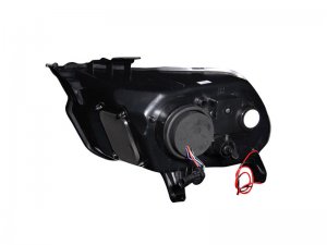 Ford Mustang Projector Headlights - ANZO - Halo Black (CCFL) - Black - `10-`14