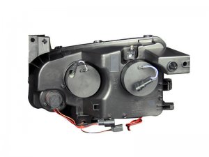 Dodge Charger Projector Headlights - ANZO - Halo, Clear Lens, Chrome Housing - Chrome - `06-`10