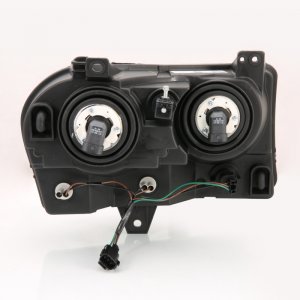 Chrysler 300 Crystal Headlights - ANZO - Clear Lens, Chrome w/Amber Housing - Chrome Amber - `05-`10