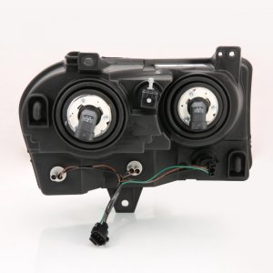 Chrysler 300 Crystal Headlights - ANZO - Clear Lens, Chrome w/Amber Housing - Chrome Amber - `05-`10